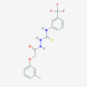 molecular formula C17H16F3N3O2S B4649993 2-[(3-methylphenoxy)acetyl]-N-[3-(trifluoromethyl)phenyl]hydrazinecarbothioamide 
