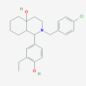 2-(4-chlorobenzyl)-1-(3-ethyl-4-hydroxyphenyl)octahydro-4a(2H)-isoquinolinol