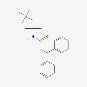 molecular formula C23H31NO B4650018 3,3-diphenyl-N-(1,1,3,3-tetramethylbutyl)propanamide 