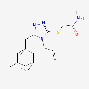 molecular formula C18H26N4OS B4650029 2-{[5-(1-adamantylmethyl)-4-allyl-4H-1,2,4-triazol-3-yl]thio}acetamide 