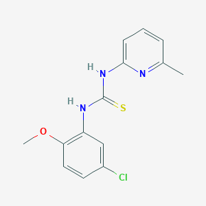 molecular formula C14H14ClN3OS B4650047 N-(5-chloro-2-methoxyphenyl)-N'-(6-methyl-2-pyridinyl)thiourea 