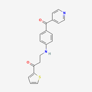 molecular formula C19H16N2O2S B4650065 3-[(4-isonicotinoylphenyl)amino]-1-(2-thienyl)-1-propanone 
