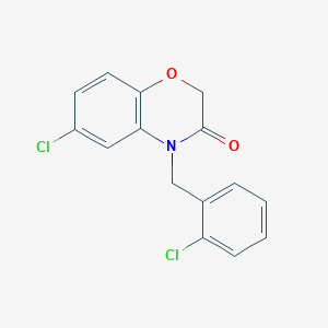 molecular formula C15H11Cl2NO2 B4650066 6-chloro-4-(2-chlorobenzyl)-2H-1,4-benzoxazin-3(4H)-one 