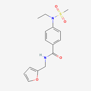 molecular formula C15H18N2O4S B4650099 4-[ethyl(methylsulfonyl)amino]-N-(2-furylmethyl)benzamide 