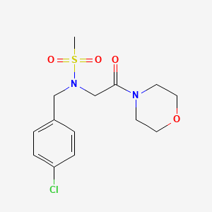 molecular formula C14H19ClN2O4S B4650111 N-(4-chlorobenzyl)-N-[2-(4-morpholinyl)-2-oxoethyl]methanesulfonamide 