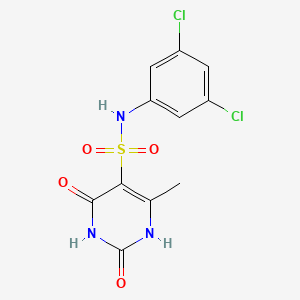 molecular formula C11H9Cl2N3O4S B4650115 N-(3,5-dichlorophenyl)-6-methyl-2,4-dioxo-1,2,3,4-tetrahydro-5-pyrimidinesulfonamide 