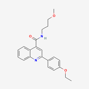 molecular formula C22H24N2O3 B4650131 2-(4-ethoxyphenyl)-N-(3-methoxypropyl)-4-quinolinecarboxamide 