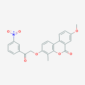 8-methoxy-4-methyl-3-[2-(3-nitrophenyl)-2-oxoethoxy]-6H-benzo[c]chromen-6-one