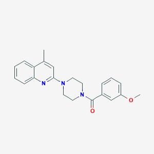 molecular formula C22H23N3O2 B4650148 2-[4-(3-methoxybenzoyl)-1-piperazinyl]-4-methylquinoline 