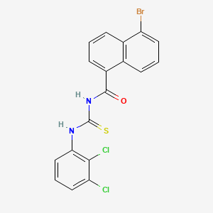 molecular formula C18H11BrCl2N2OS B4650152 5-bromo-N-{[(2,3-dichlorophenyl)amino]carbonothioyl}-1-naphthamide 