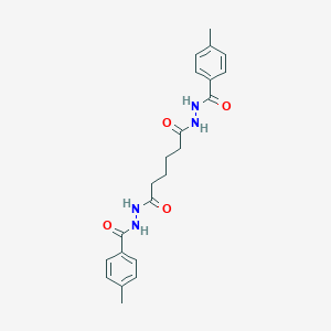 molecular formula C22H26N4O4 B465016 N'1,N'6-bis(4-methylbenzoyl)hexanedihydrazide 