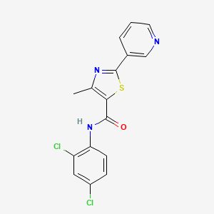 molecular formula C16H11Cl2N3OS B4650172 N-(2,4-dichlorophenyl)-4-methyl-2-(3-pyridinyl)-1,3-thiazole-5-carboxamide 