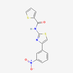 molecular formula C14H9N3O3S2 B4650180 N-[4-(3-nitrophenyl)-1,3-thiazol-2-yl]-2-thiophenecarboxamide 