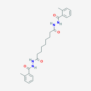 molecular formula C25H32N4O4 B465019 N'1,N'9-bis(2-methylbenzoyl)nonanedihydrazide 