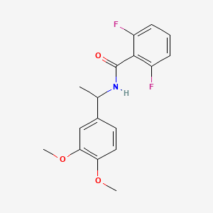 molecular formula C17H17F2NO3 B4650190 N-[1-(3,4-dimethoxyphenyl)ethyl]-2,6-difluorobenzamide 