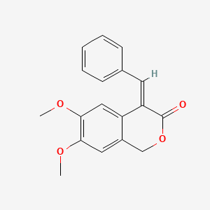 molecular formula C18H16O4 B4650207 4-benzylidene-6,7-dimethoxy-1,4-dihydro-3H-isochromen-3-one 