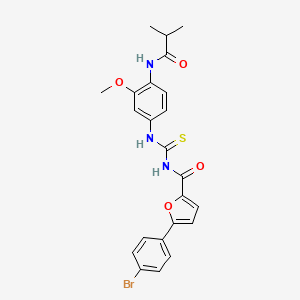 molecular formula C23H22BrN3O4S B4650208 5-(4-bromophenyl)-N-({[4-(isobutyrylamino)-3-methoxyphenyl]amino}carbonothioyl)-2-furamide 