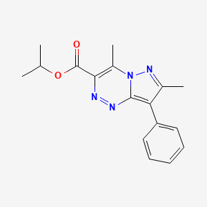 molecular formula C17H18N4O2 B4650243 isopropyl 4,7-dimethyl-8-phenylpyrazolo[5,1-c][1,2,4]triazine-3-carboxylate 