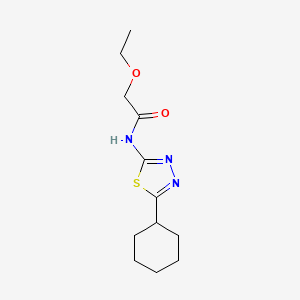 molecular formula C12H19N3O2S B4650297 N-(5-cyclohexyl-1,3,4-thiadiazol-2-yl)-2-ethoxyacetamide 