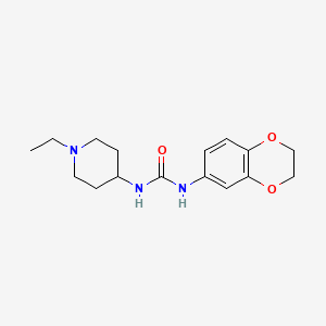 molecular formula C16H23N3O3 B4650302 N-(2,3-dihydro-1,4-benzodioxin-6-yl)-N'-(1-ethyl-4-piperidinyl)urea 