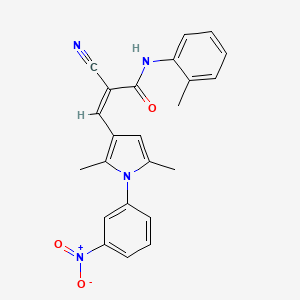 molecular formula C23H20N4O3 B4650304 2-cyano-3-[2,5-dimethyl-1-(3-nitrophenyl)-1H-pyrrol-3-yl]-N-(2-methylphenyl)acrylamide 