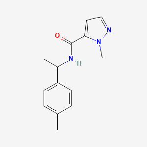 molecular formula C14H17N3O B4650327 1-methyl-N-[1-(4-methylphenyl)ethyl]-1H-pyrazole-5-carboxamide 