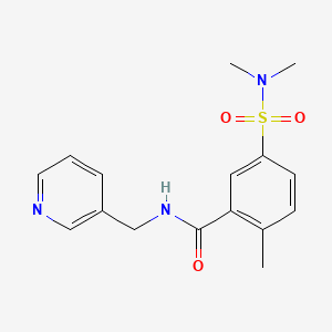 molecular formula C16H19N3O3S B4650336 5-[(dimethylamino)sulfonyl]-2-methyl-N-(3-pyridinylmethyl)benzamide 