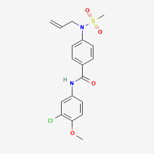molecular formula C18H19ClN2O4S B4650357 4-[allyl(methylsulfonyl)amino]-N-(3-chloro-4-methoxyphenyl)benzamide 