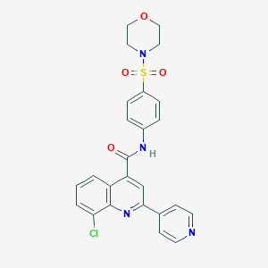molecular formula C25H21ClN4O4S B4650372 8-chloro-N-[4-(4-morpholinylsulfonyl)phenyl]-2-(4-pyridinyl)-4-quinolinecarboxamide 