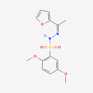 molecular formula C14H16N2O5S B4650384 N'-[1-(2-furyl)ethylidene]-2,5-dimethoxybenzenesulfonohydrazide 