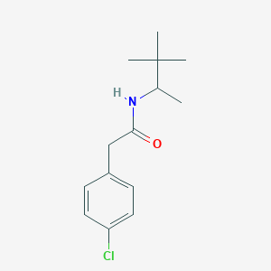 2-(4-chlorophenyl)-N-(1,2,2-trimethylpropyl)acetamide