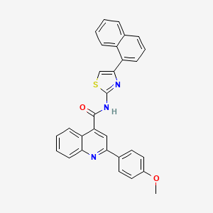 molecular formula C30H21N3O2S B4650430 2-(4-methoxyphenyl)-N-[4-(1-naphthyl)-1,3-thiazol-2-yl]-4-quinolinecarboxamide 