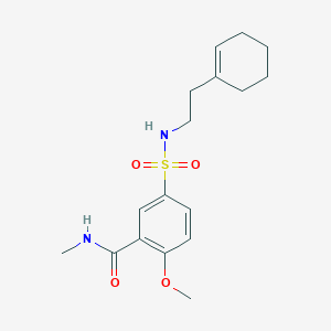 molecular formula C17H24N2O4S B4650444 5-({[2-(1-cyclohexen-1-yl)ethyl]amino}sulfonyl)-2-methoxy-N-methylbenzamide 