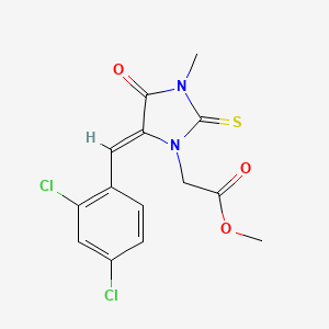 molecular formula C14H12Cl2N2O3S B4650449 methyl [5-(2,4-dichlorobenzylidene)-3-methyl-4-oxo-2-thioxo-1-imidazolidinyl]acetate 