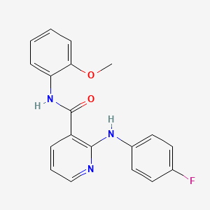 molecular formula C19H16FN3O2 B4650475 2-[(4-fluorophenyl)amino]-N-(2-methoxyphenyl)nicotinamide 