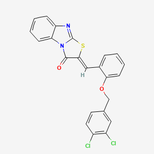 molecular formula C23H14Cl2N2O2S B4650480 2-{2-[(3,4-dichlorobenzyl)oxy]benzylidene}[1,3]thiazolo[3,2-a]benzimidazol-3(2H)-one 