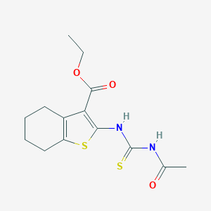 molecular formula C14H18N2O3S2 B465049 Ethyl 2-(acetylcarbamothioylamino)-4,5,6,7-tetrahydro-1-benzothiophene-3-carboxylate CAS No. 325852-07-1