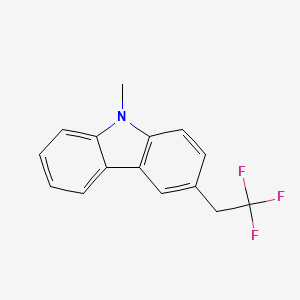 molecular formula C15H12F3N B4650500 9-methyl-3-(2,2,2-trifluoroethyl)-9H-carbazole 