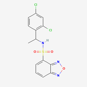 molecular formula C14H11Cl2N3O3S B4650502 N-[1-(2,4-dichlorophenyl)ethyl]-2,1,3-benzoxadiazole-4-sulfonamide 