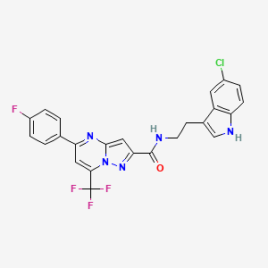 molecular formula C24H16ClF4N5O B4650509 N-[2-(5-chloro-1H-indol-3-yl)ethyl]-5-(4-fluorophenyl)-7-(trifluoromethyl)pyrazolo[1,5-a]pyrimidine-2-carboxamide 
