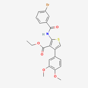 molecular formula C22H20BrNO5S B4650517 ethyl 2-[(3-bromobenzoyl)amino]-4-(3,4-dimethoxyphenyl)-3-thiophenecarboxylate 
