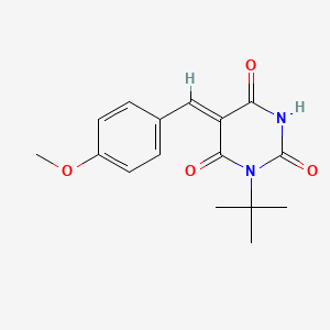 molecular formula C16H18N2O4 B4650539 1-tert-butyl-5-(4-methoxybenzylidene)-2,4,6(1H,3H,5H)-pyrimidinetrione 