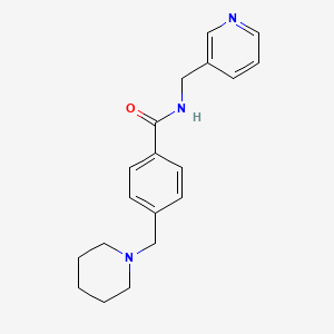 molecular formula C19H23N3O B4650542 4-(1-piperidinylmethyl)-N-(3-pyridinylmethyl)benzamide 