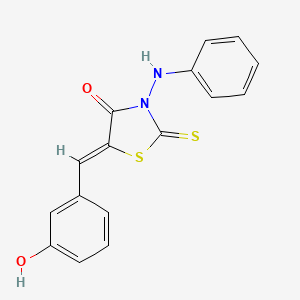 molecular formula C16H12N2O2S2 B4650557 3-anilino-5-(3-hydroxybenzylidene)-2-thioxo-1,3-thiazolidin-4-one 