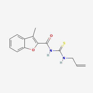 molecular formula C14H14N2O2S B4650564 N-[(allylamino)carbonothioyl]-3-methyl-1-benzofuran-2-carboxamide 
