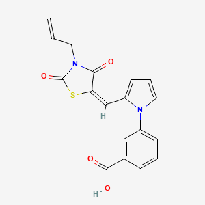molecular formula C18H14N2O4S B4650584 3-{2-[(3-allyl-2,4-dioxo-1,3-thiazolidin-5-ylidene)methyl]-1H-pyrrol-1-yl}benzoic acid 