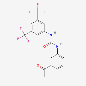 molecular formula C17H12F6N2O2 B4650587 N-(3-acetylphenyl)-N'-[3,5-bis(trifluoromethyl)phenyl]urea 