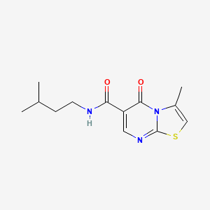 molecular formula C13H17N3O2S B4650595 3-methyl-N-(3-methylbutyl)-5-oxo-5H-[1,3]thiazolo[3,2-a]pyrimidine-6-carboxamide 