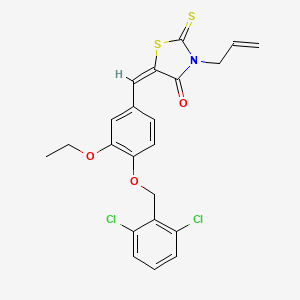 molecular formula C22H19Cl2NO3S2 B4650615 3-allyl-5-{4-[(2,6-dichlorobenzyl)oxy]-3-ethoxybenzylidene}-2-thioxo-1,3-thiazolidin-4-one 