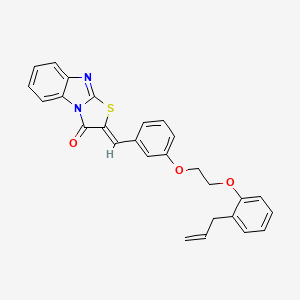 molecular formula C27H22N2O3S B4650620 2-{3-[2-(2-allylphenoxy)ethoxy]benzylidene}[1,3]thiazolo[3,2-a]benzimidazol-3(2H)-one 
